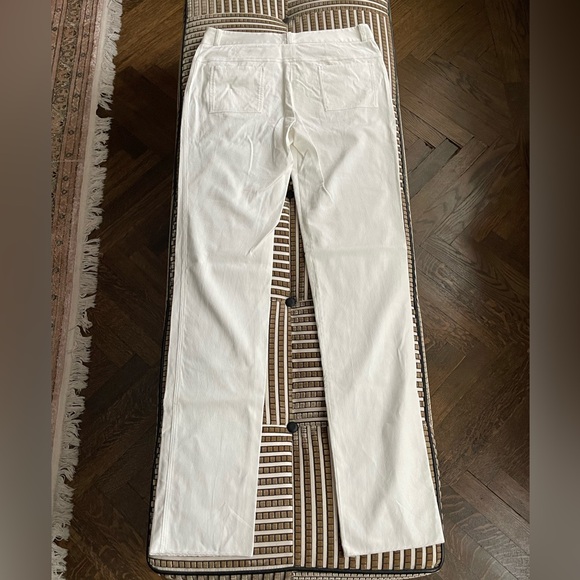 Calvin Klein Collection White Ribbed Pants - Picture 2 of 10